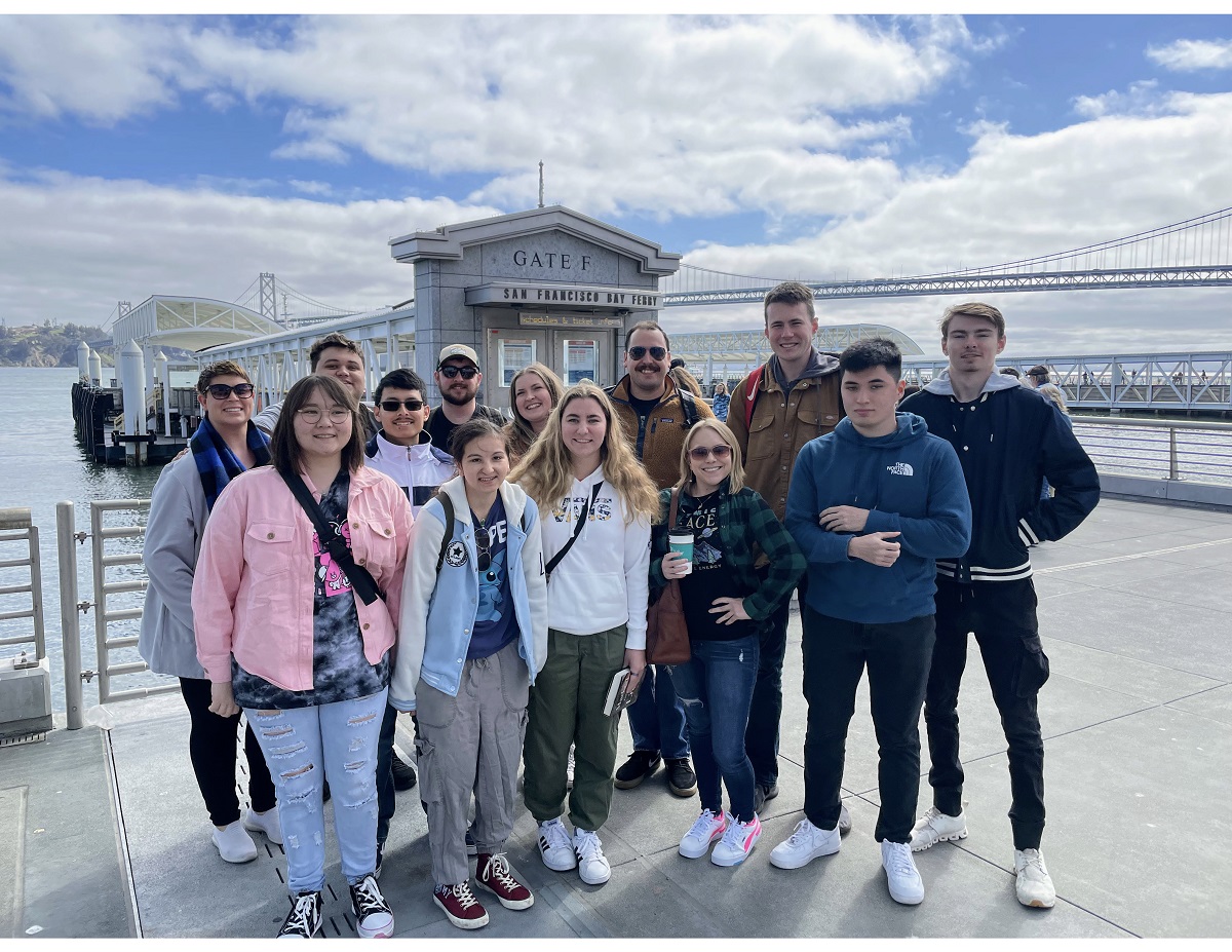 Students on a field trip to SF