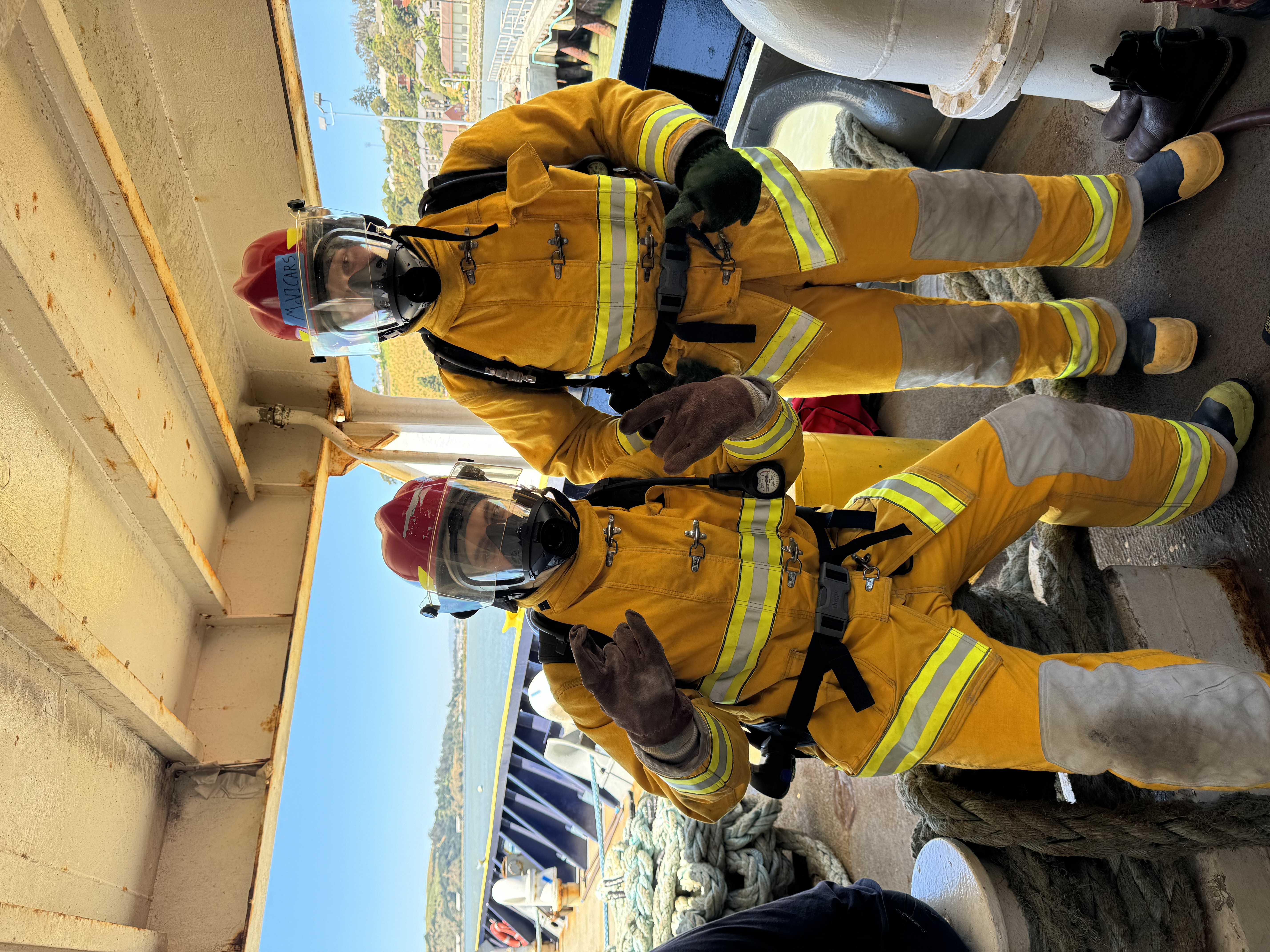 Ready to fight a fire!