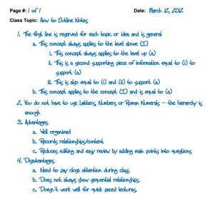 image of outlining